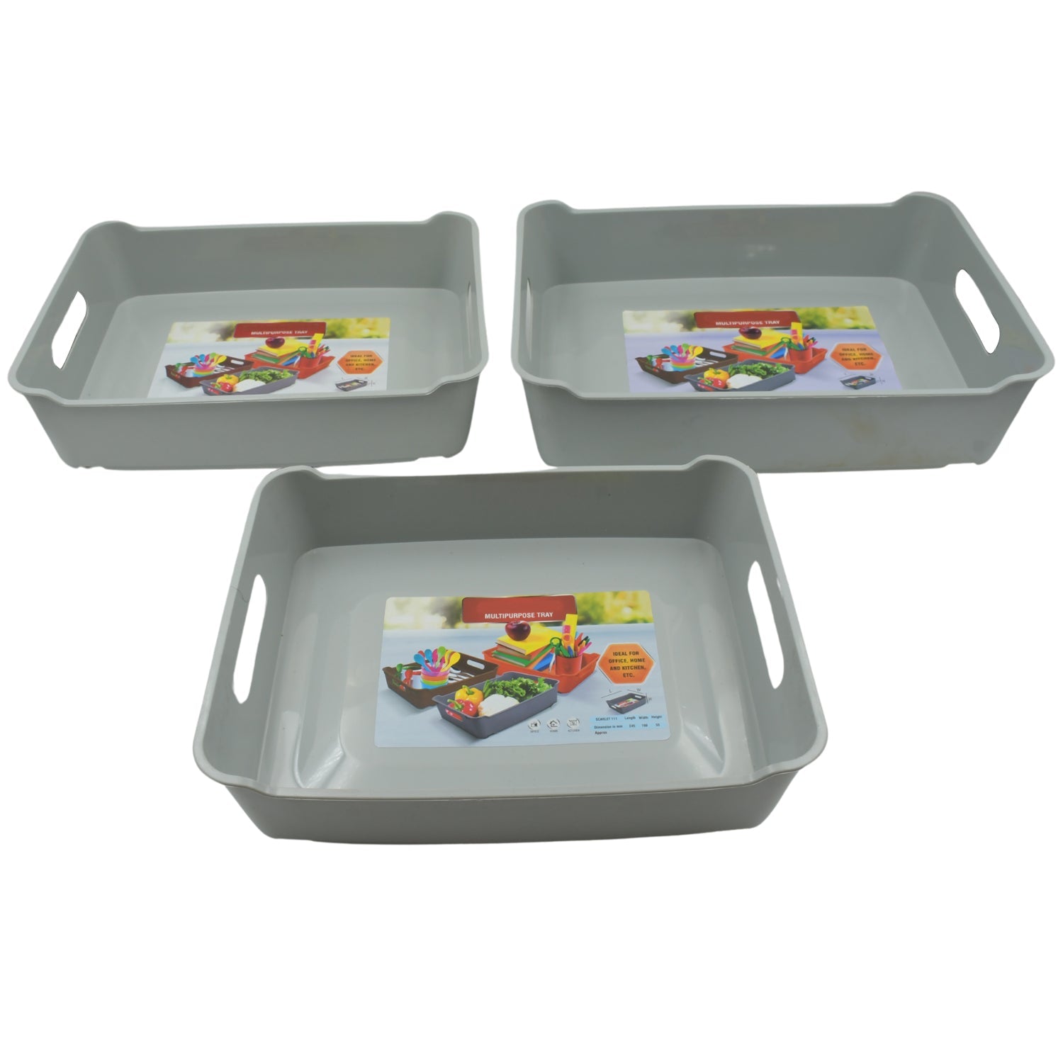 3645 Multipurpose Organising & Storage Plastic Tray, Fruit & Vegetable/ Multi Purpose Tray, Organizer for Kitchen, Countertop, Cabinet, Bathroom Plastic Storage Basket For Store Fruits, Vegetables, Magazines, Cosmetics, Stationary Set of 3 3645 Multipurpose Organising & Storage Plastic Tray, Fruit & Vegetable/ Multi Purpose Tray, Organizer for Kitchen, Countertop, Cabinet, Bathroom Plastic Storage Basket For Store Fruits, Vegetables, Magazines, Cosmetics, Stationary Set of 3